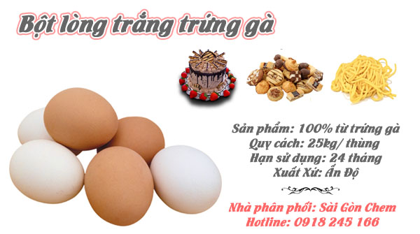 BỘT LÒNG TRẮNG TRỨNG GÀ