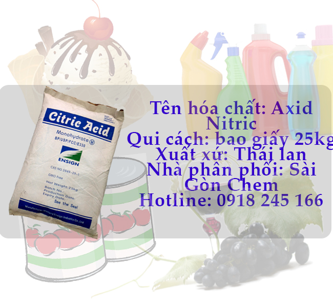 Acid citric Thái Lan dùng trong thực phẩm