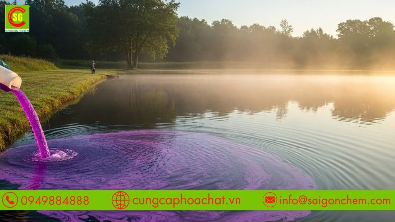 Thuốc t&iacute;m khử m&ugrave;i nước thải