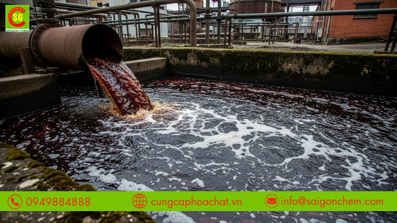 Nước thải công nghiệp chứa nhiều tạp chất khó xử lý