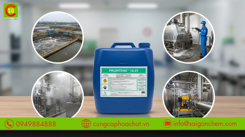 Proxitane 15:23 dùng trong xử lý nước và khử trùng