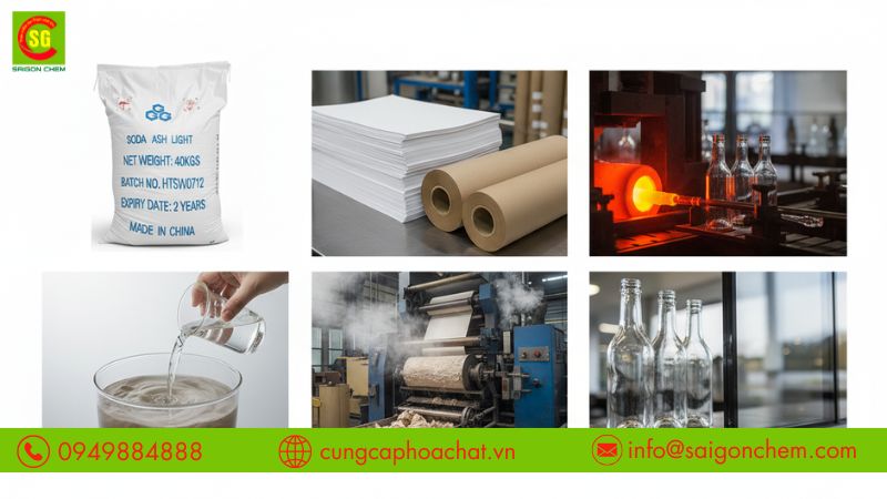 Ứng dụng Soda Ash Light trong nhiều lĩnh vực