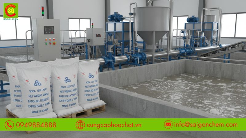 T&aacute;c dụng soda ash light trong xử l&yacute; nước c&ocirc;ng nghiệp