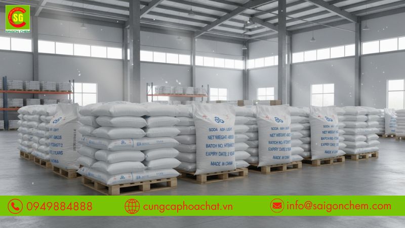 Thiếu h&oacute;a chất kiềm g&acirc;y ảnh hưởng quy tr&igrave;nh sản xuất