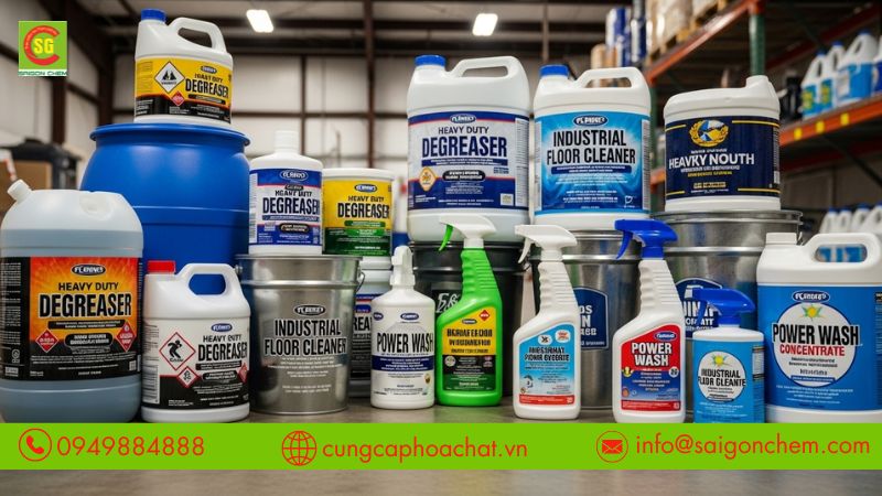 Sử dụng l&agrave;m chất tẩy rửa c&ocirc;ng nghiệp