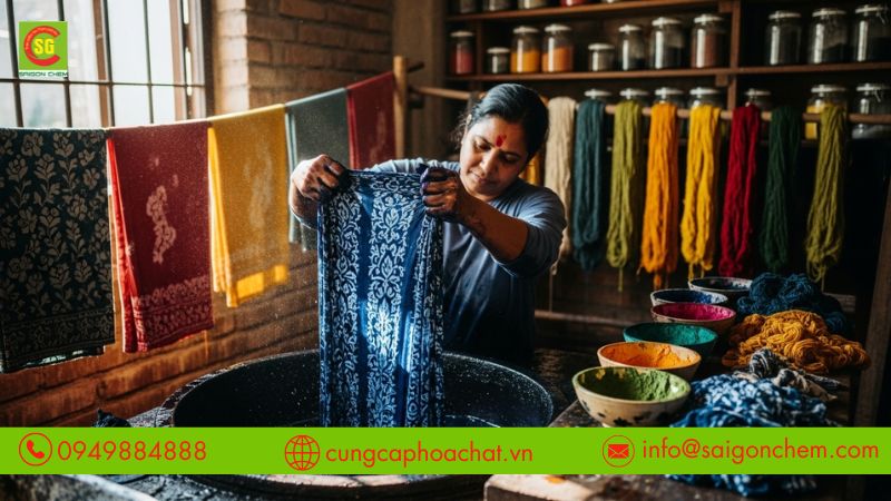 Trong dệt nhuộm gi&uacute;p xử l&yacute; vải th&ocirc;