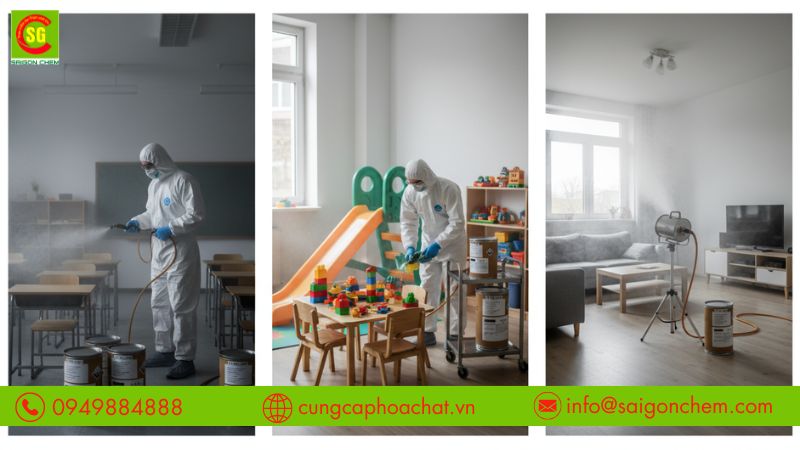 Vệ sinh trường học khu vực c&ocirc;ng cộng