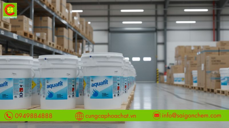 Chlorine Aquafit c&oacute; t&iacute;nh oxy h&oacute;a mạnh v&agrave; tan nhanh
