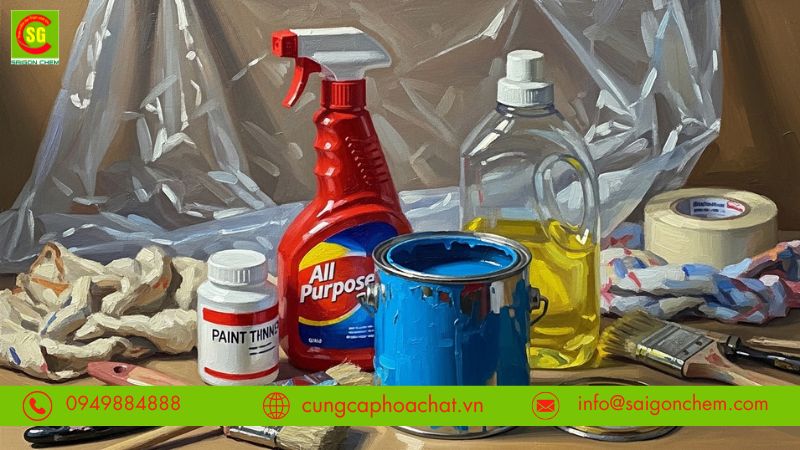 Acetone được ứng dụng rộng r&atilde;i trong sơn, nhựa v&agrave; tẩy rửa