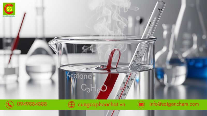T&iacute;nh chất vật l&yacute; v&agrave; h&oacute;a học quyết định hiệu quả sử dụng acetone