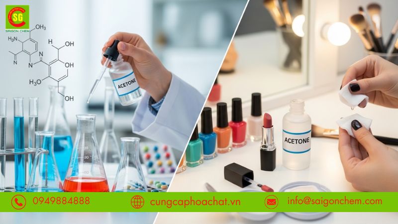 Ứng dụng của acetone trong sơn m&oacute;ng tay
