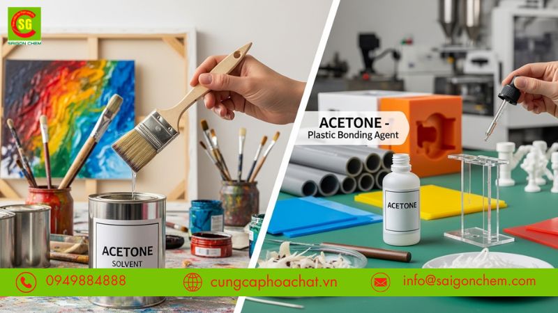 Ứng dụng của acetone trong ngh&agrave;nh sơn nhựa